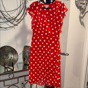 ‼️REDUCED‼️Monteau Vibrant Polka Dot Midi Dress